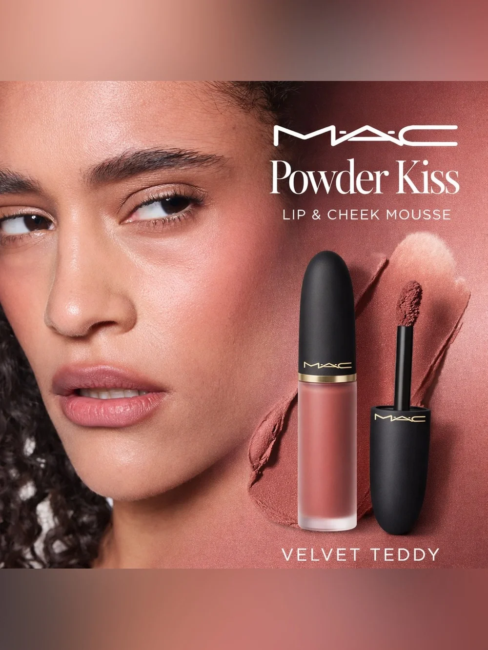 NEW✅ MAC Cosmetics Powder Kiss Lip+ Cheek Mousse • 959 Velvet Teddy • New in Box
